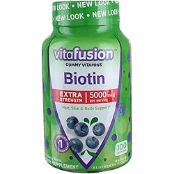 Vitafusion Extra Strength Biotin Gummies, 100 Count Pack of 2