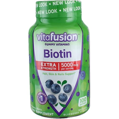 Vitafusion Extra Strength Biotin Gummies, 100 Count Pack of 2