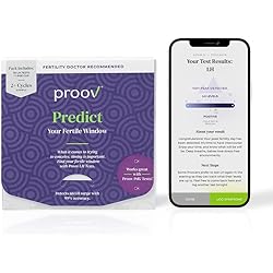 Proov PredictTM l Ovulation Test Strips to Predict The Fertile Window l 30 LH Tests and One Proov “P” Cup
