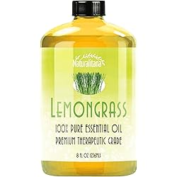 Best Lemongrass Essential Oil 8oz Bulk Lemongrass Oil Aromatherapy Lemongrass Essential Oil for Diffuser, Soap, Bath Bombs, Candles, and More