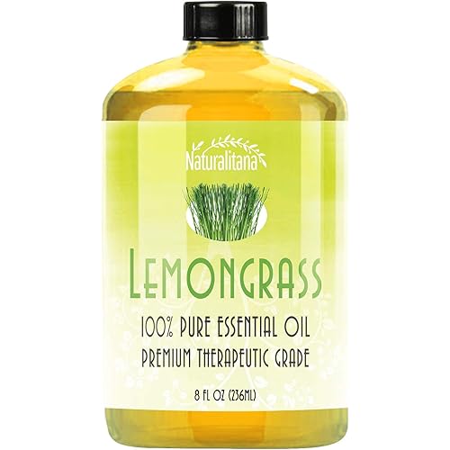 Best Lemongrass Essential Oil 8oz Bulk Lemongrass Oil Aromatherapy Lemongrass Essential Oil for Diffuser, Soap, Bath Bombs, Candles, and More