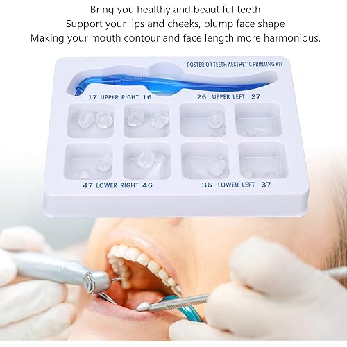 Temporary Tooth Repair Kit for Missing Broken Teeth,Posterior Teeth Aesthetic Printing Kit Rubber Dental Orthodontic Filling Restoration Tool Dentist Supplies,Tooth Repair Kit Tooth Filling Material
