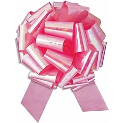 Nicky Bigs Novelties 14" Iridescent Metallic Giant Large Instant Pull Bow Birthday Wedding Decoration Pink