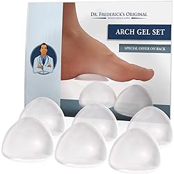 Dr. Frederick's Original Peel & Stick Foot Arch Support Gel Pads - 6 Pieces - High Arch Cushions - Relieves Pain from PES Cavus