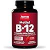 Jarrow Formulas Methyl B-12 5000 mcg - 60 Chewable Tablets, Cherry - Bioactive Vitamin B12 - Supports Energy Production, Brain Health & Metabolism - Gluten Free -Pink 60 Servings