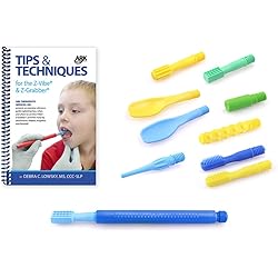 ARK's Z-Vibe Sensory Oral Motor Kit - Ultimate kit with Most Popular Tips, Exercise Book, and Storage case
