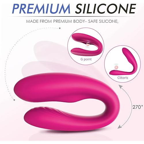 Remote Clitoral G-Spot Vibrator, Rechargeable Couples Vibrator, Clitoral Female Vibrator, Adult Sex Toy for Women Solo Play or Couples Fun, Vibrator with 9 Intense Vibrations