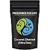 Prescribed for Life Coconut Charcoal - Activated Coconut Shell Charcoal Fine Husk Food Grade Powder Ultra-Fine - Organic Approved, 8 oz