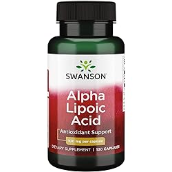 Swanson Alpha Lipoic Acid - Natural Supplement Supporting Healthy Blood Pressure Levels Already Within a Normal Range - Promotes Carbohydrate Metabolism - 120 Capsules, 100mg Each