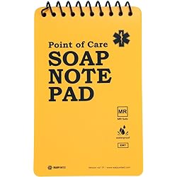 Full Waterproof EMT Point of Care SOAP NOTE Notepad 6 x 3-34 version na1.03