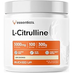 Bucked Up L-Citrulline 3000mg Powder, Bucked Up Essentials 100 Servings