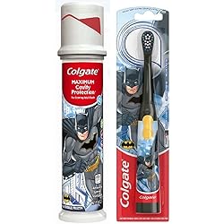 BCE Trends Batman Powered Toothbrush and Fluoride Toothpaste Set for Kids Silver