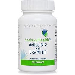 Seeking Health Active B12 with L-5-MTHF, 60 Lozenges, Vitamin B12 Supplement, Supports Cellular Health, Cognitive Health, and Healthy Energy Levels, Vegan- and Vegetarian-Friendly B12 Vitamin, MTHFR