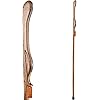 Brazos Trekking Pole Hiking Stick for Men and Women Handcrafted of Lightweight Wood and made in the USA, Brown Oak, 48 Inches