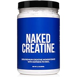 Pure Creatine Monohydrate – 100 Servings - 500 Grams, 1.1lb Bulk, Vegan, Non-GMO, Gluten Free, Soy Free. Aid Strength Gains, No Artificial Ingredients - Naked CREATINE