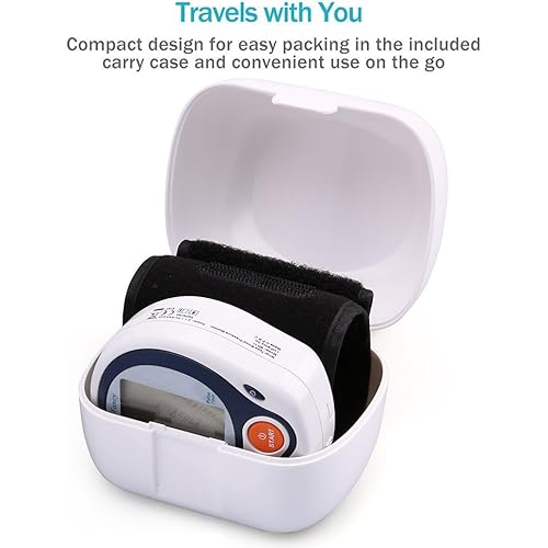 LotFancy Wrist Blood Pressure Monitor, Wrist BP Cuff 5”-8”, 60 Reading Memory, Automatic Digital Blood Pressure Machine, Home BP Gauge for Irregular Heartbeat Detection