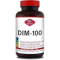 Olympian Labs DIM Supplement 100mg - DIM Diindolylmethane 60 Capsule Supply of DIM for Estrogen Balance, Hormone Menopause Relief, Acne Treatment, PCOS, Bodybuilding