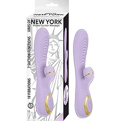 Vibes of New York Ribbed Suction Massager Lavender
