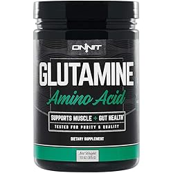 Onnit Glutamine | Boosts Aerobic Performance, Reaction Time and Gut Health | NSF Certified for Sport | 60 Servings Unflavored