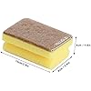 cyrank 8 Cleaning Scrub Sponges, Dish Sponge for Kitchen, Dual Sided Scrub Sponge Heavy Duty for Kitchen Dishwashing and Household Cleaning