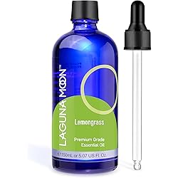 Lemongrass Essential Oil - Organic Pure Essential Oils for Humidifiers, Diffusers, Aromatherapy, Massages, Yoga, Home Care - Natural Lemon Grass Drops for Skin, Hair & Body 150mL Bottle with Dropper