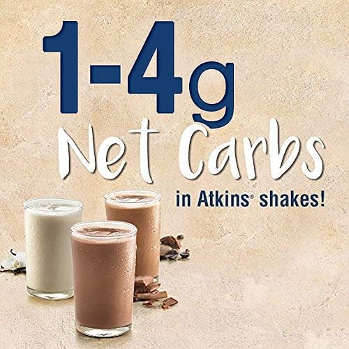 Atkins Iced Coffee Café au Lait Protein Shake, with Coffee and Protein, Keto-Friendly and Gluten Free, 12 Shakes