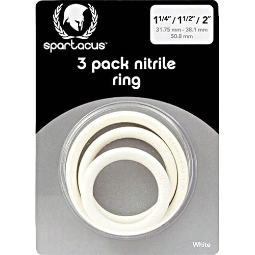 Spartacus Nitrile Cock Ring Set - White
