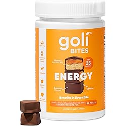 Goli® Energy Bites - 30 Count - salted caramel chocolate flavor Guarana extract, Caffeine, Vitamins B6, B9 & B12