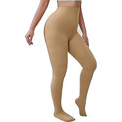 MD FootThera 15-20mmHg Compression Pantyhose for Women Opaque Closed Toe Stocking Medical Quality Graduated Support Hose for Vericose Veins