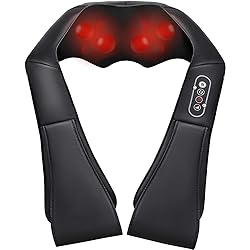 Neck and Shoulder Back Massager with Heat Function, Shiatsu Electric Massage for Muscle Tension Pain Relief, Gifts for Family and Friends