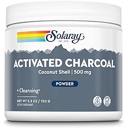 Solaray Activated Coconut Charcoal Powder 500 mg | Healthy Inner Cleansing & Digestive Tract Support | 300 Servings