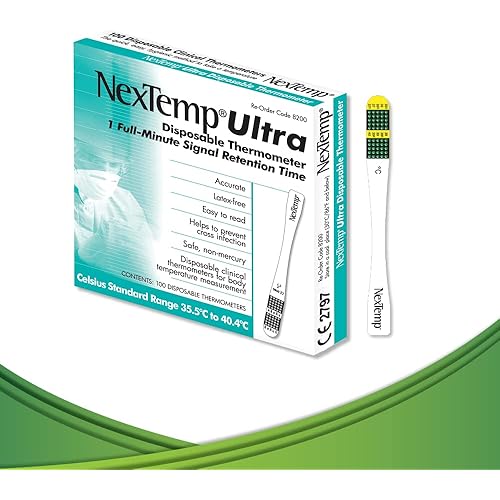NexTemp® Ultra Single-Use Thermometers: Individually Wrapped 100-pack, Provides Superior Accuracy and Maximum Infection Control. Perfect for Businesses, Schools, First-Aid, Home, and Travel! Celsius