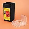 Sharps Disposal Container, Made of Puncture and Impact Resistant Plastic Material, Durable and Tough