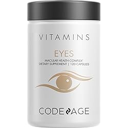Codeage Eyes Vitamins - AREDS 2 Vitamins Formula Supplement - Astaxanthin, Lutein, Zeaxanthin, Meso-Zeaxanthin, Zinc, Phospholipids, Marigold, Eyebright - Eye Health - Vegan, Non-GMO - 120 Capsules