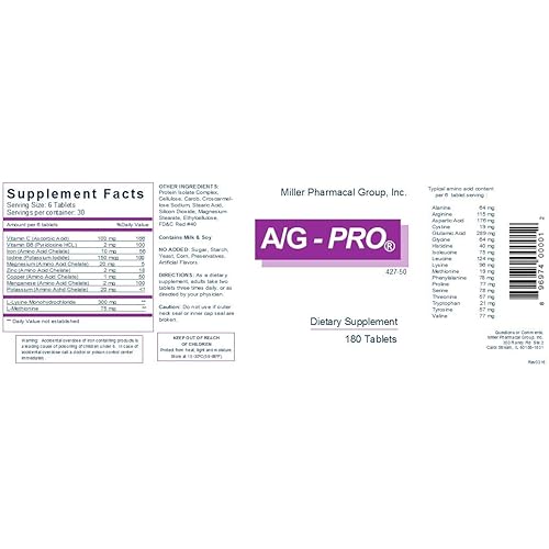 Miller Pharmacal AG Pro Tablets, 180 Count