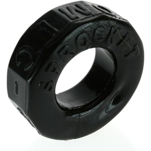 Sprocket Cock Ring Jumbo Super Stretchy Version of Screwballs Cockring by Oxballs Black