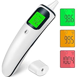 Digital Ear Thermometer, Forehead Thermometer for Adults, Toddlers and Kids Thermometer Fast and Accurate Reading Indoor Outdoor