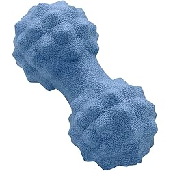 Double Lacrosse Ball Massage -Deep Tissue Peanut Massage Roller Tool Trigger Point Therapy for Hips, Back, Spine, Legs, Shoulder, Neck and Self Myofascial Release Blue