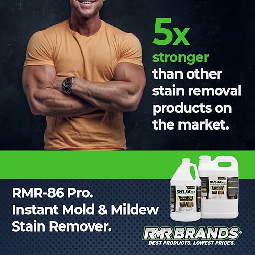 RMR-86 Pro Instant Mold Stain & Mildew Stain Remover - Contractor Grade Cleaning Solution, Professional Quality Formula, Odor Removal, 1 Gallon