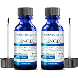 Fungix - Nail Support for Toenails & Fingernails - With Tea Tree Oil, Undecylenic Acid & Other Essential Oils - 2 Vegan Friendly Bottles