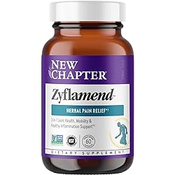 New Chapter Multi-Herbal Pain Reliever Joint Supplement, Zyflamend™ 10-in-1 Superfood Blend with Ginger & Turmeric for Healthy Inflammation Response & Herbal Pain Relief, 60 Count