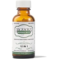Jackson's 12 in 1 Cell Salt - The First Certified Vegan, Lactose-Free All 12 Schuessler Cell Tissue Salt Combination - Made in The USA 500 pellets