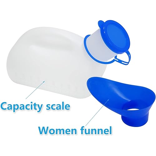 Sbolang Unisex Toilet for Car, Portable Urinal for Men and Women, Spill Proof Pee Bottle with Lid and Funnel for Hospital, Home, Camping or Car Travel
