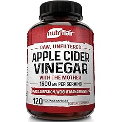 Apple Cider Vinegar Capsules with The Mother - 120 Vegan ACV Pills - Best Supplement for Healthy Weight Loss, Diet, Keto, Digestion, Detox, Immune - Powerful Cleanser & Appetite Suppressant Non-GMO