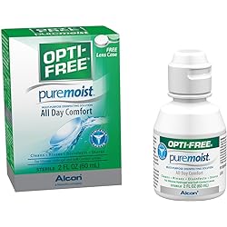 Opti-Free Puremoist Multi-Purpose Disinfecting Solution with Lens Case, Packaging may vary, 2 Fl Oz Pack of 1