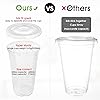 100 Count] 20 Ounce Clear Plastic Cups for Iced Coffee, Plastic Disposable Cups for Cold Drinks, Slush, Smoothy's, Slurpee, Party's