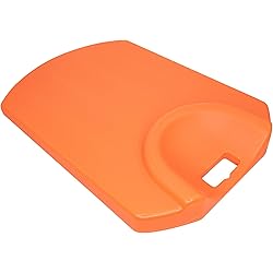 LINE2design CPR Rescue Lifesaver Board - EMS Medical First Aid Supplies Cardiac Board - Home Pool CPR Easy Patient Lifting Portable Lightweight Recessed Handle Lifesaver CPR Board - Orange
