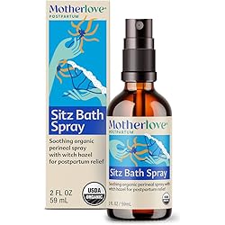 Motherlove Sitz Bath Spray 2 oz Sitz Bath for Postpartum Recovery—Herbal Perineal Spray w Witch Hazel—USDA Organic, Vegan, Cruelty Free