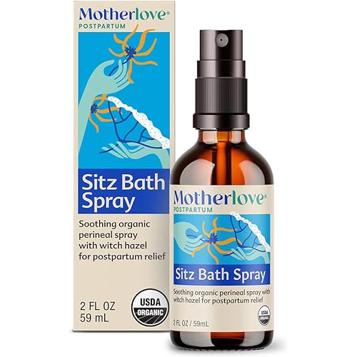 Motherlove Sitz Bath Spray 2 oz Sitz Bath for Postpartum Recovery—Herbal Perineal Spray w Witch Hazel—USDA Organic, Vegan, Cruelty Free