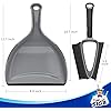 MR.SIGA TPR Bristles Brush & Squeegee with Dustpan Combo, Dustpan and Brush Set, Grey & Black, 1 Set